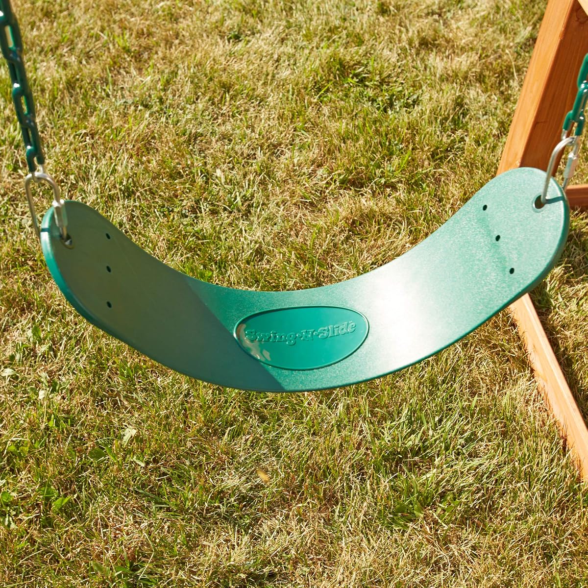 2 Pack of Green Swing Seats with Ring/Trapeze Combo