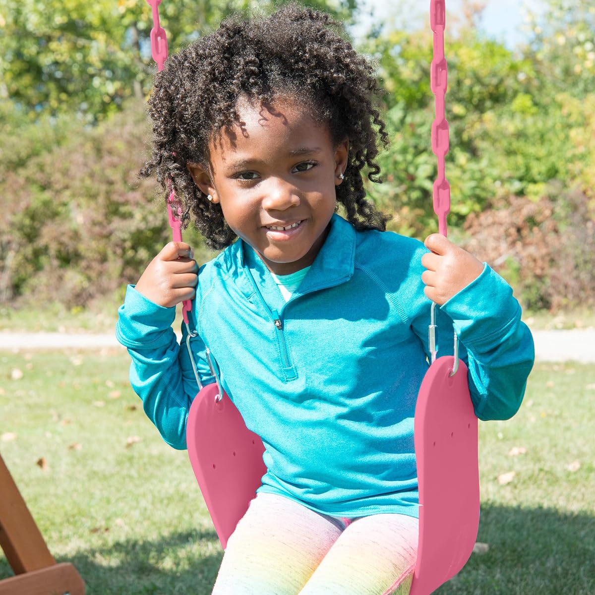 27" Swing Seat with 58" Coated Chains for Backyard