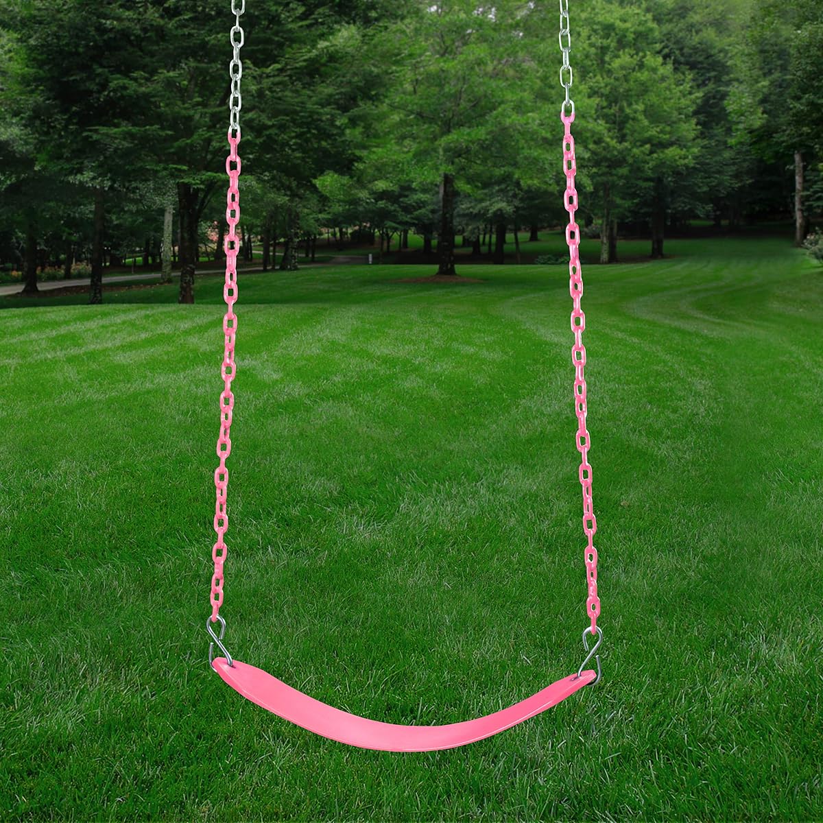 27" Swing Seat with 58" Coated Chains for Backyard