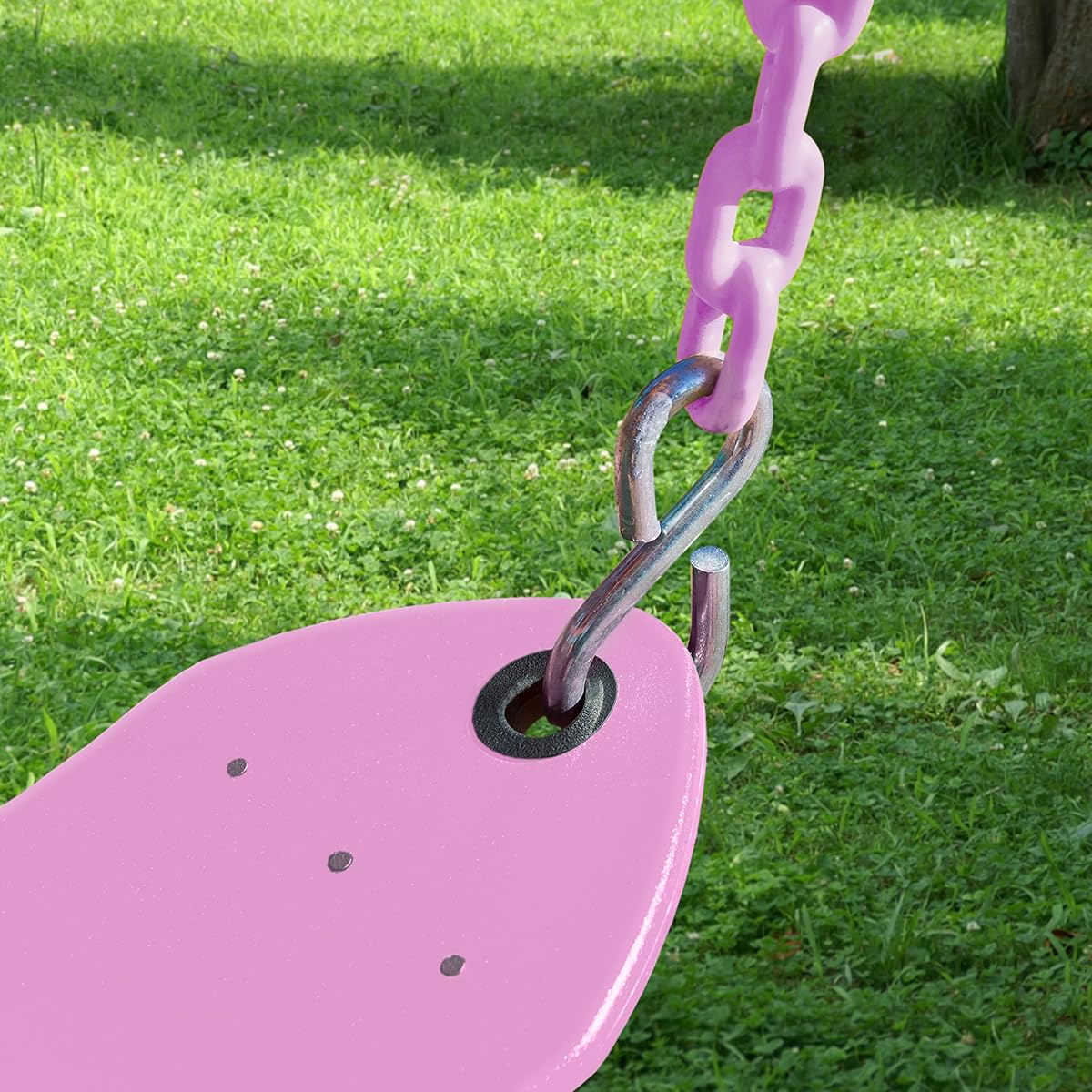 27" Swing Seat with 58" Coated Chains for Backyard