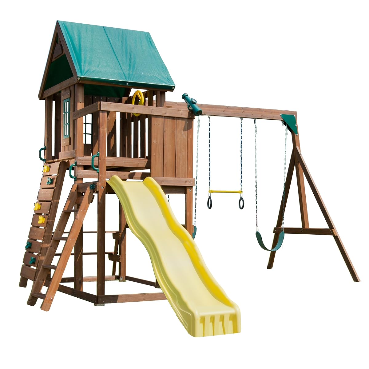 Altamont Wooden Swing Set Playset with Slide