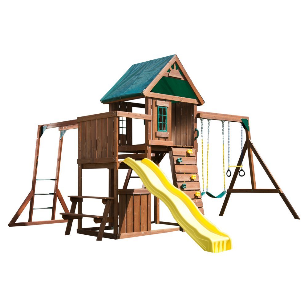 Chesapeake Wood Complete Play Set with Two Swings