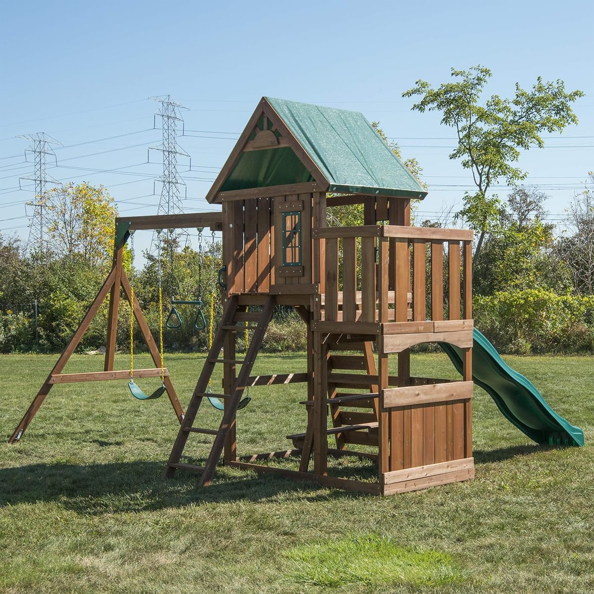 Elkhorn Swing Set with Slide
