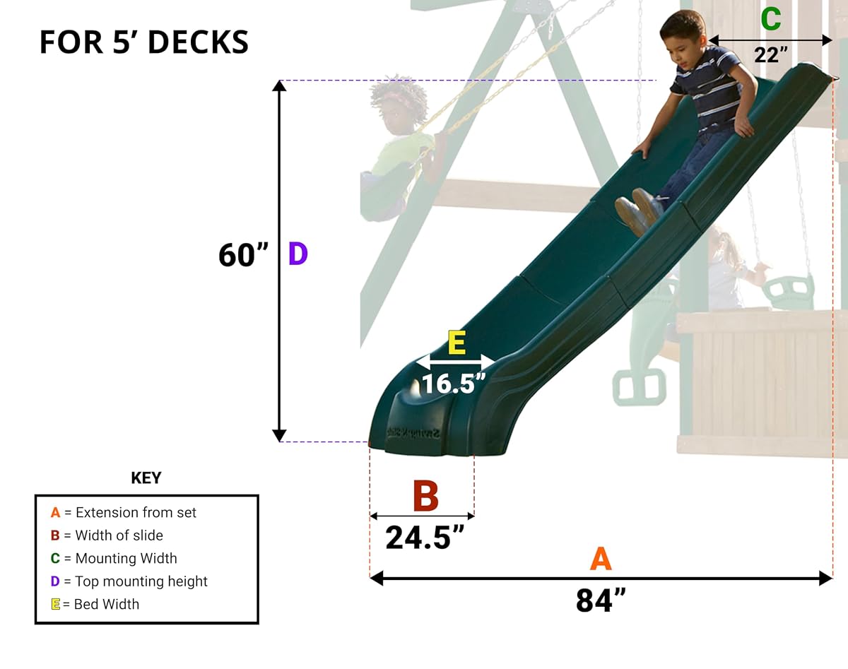 Super Summit Slide 3 Piece Plastic Scoop Slide for