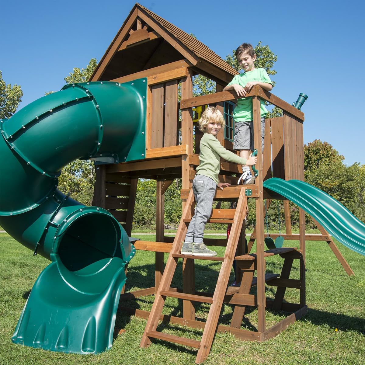 Tremont Tower Play Set with Two Slides