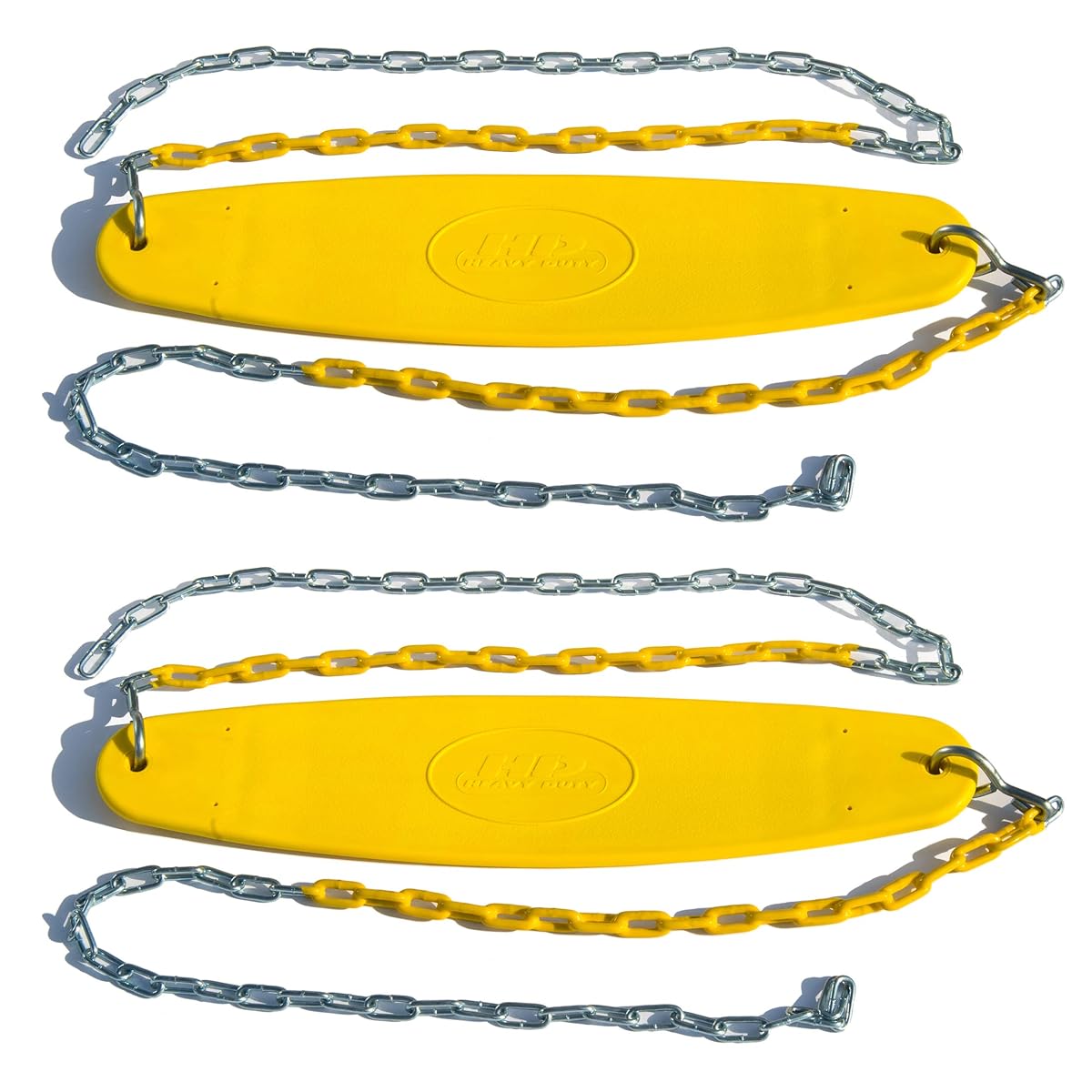 Two Extreme Duty Yellow Swing Seats with a Stand-Up