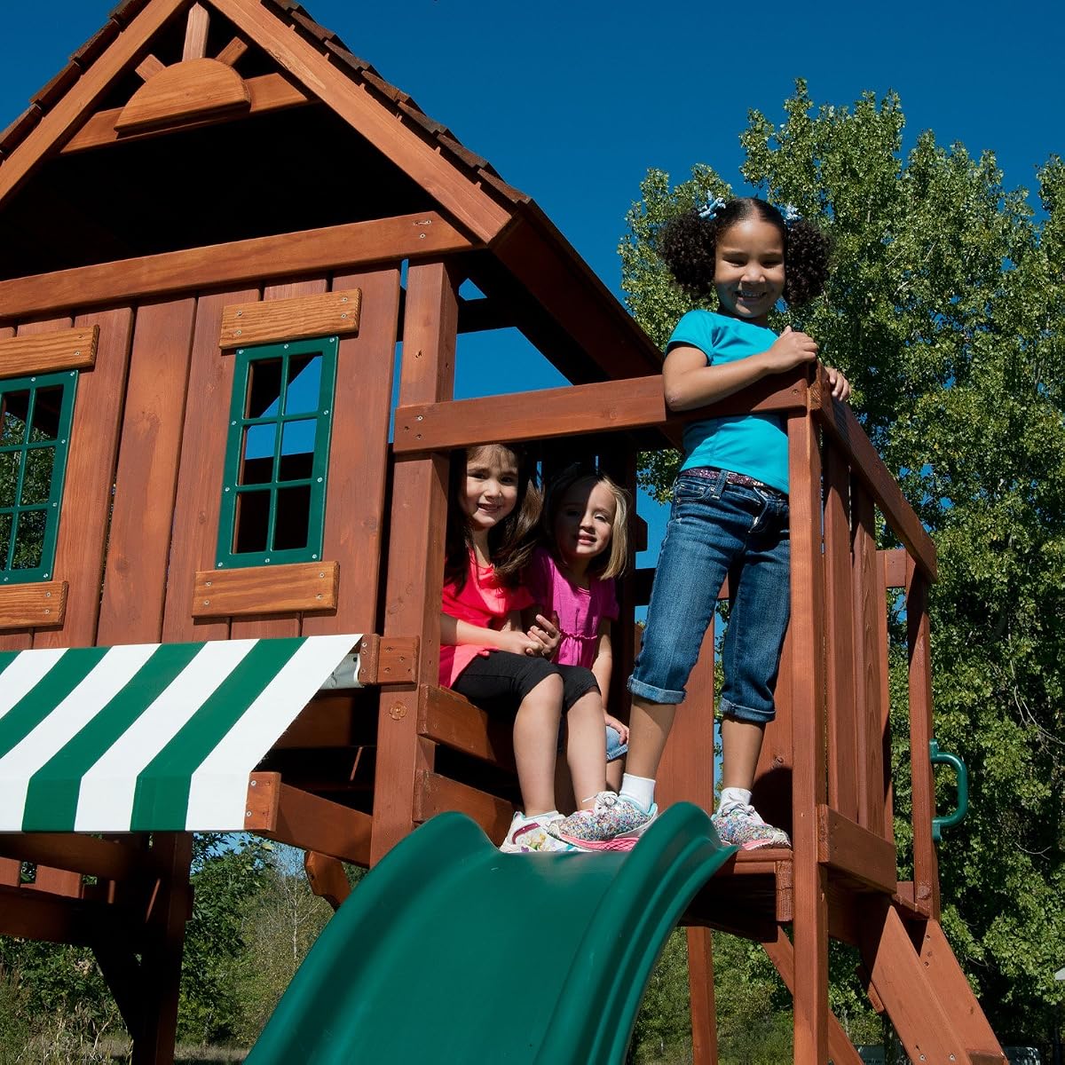 Winchester Wood Complete Play Set with Two Swings