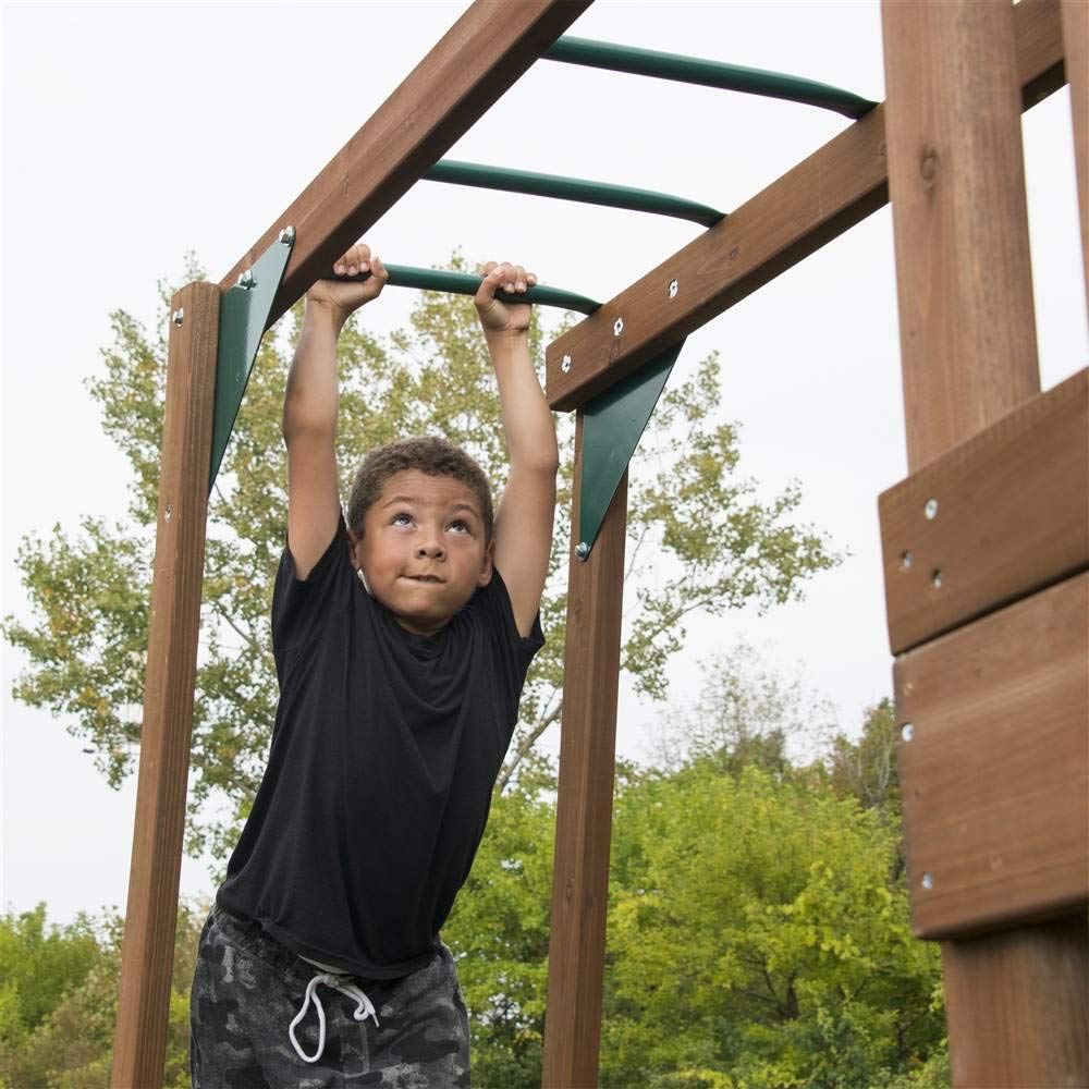 Wooden Timberview Play Set with Two Slides